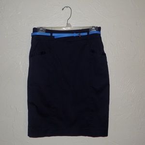 H&M Navy blue pencil skirt